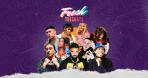 the Fresh Tuesdays Event poster with multiple celebrities