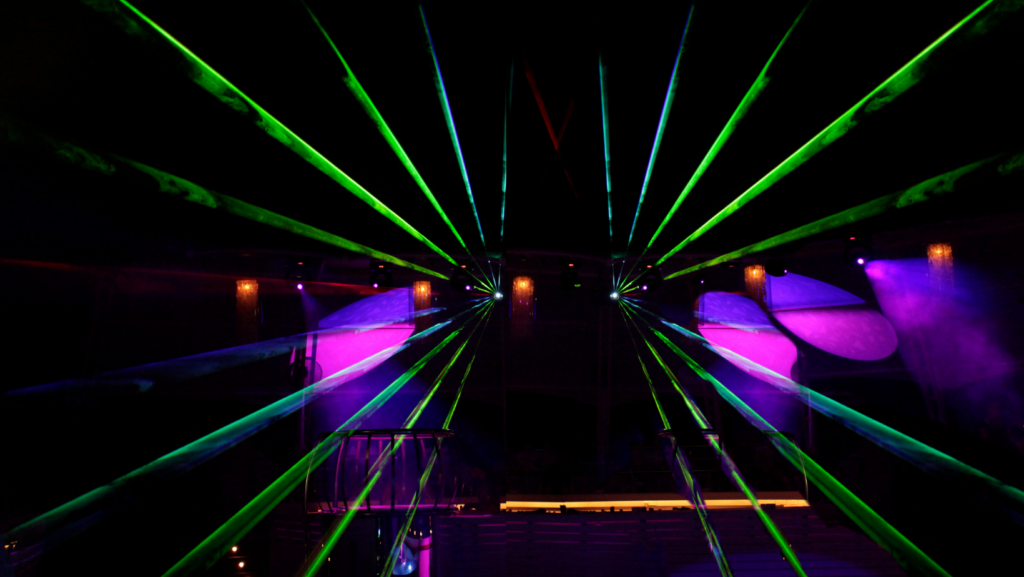 Nightclub with lighting