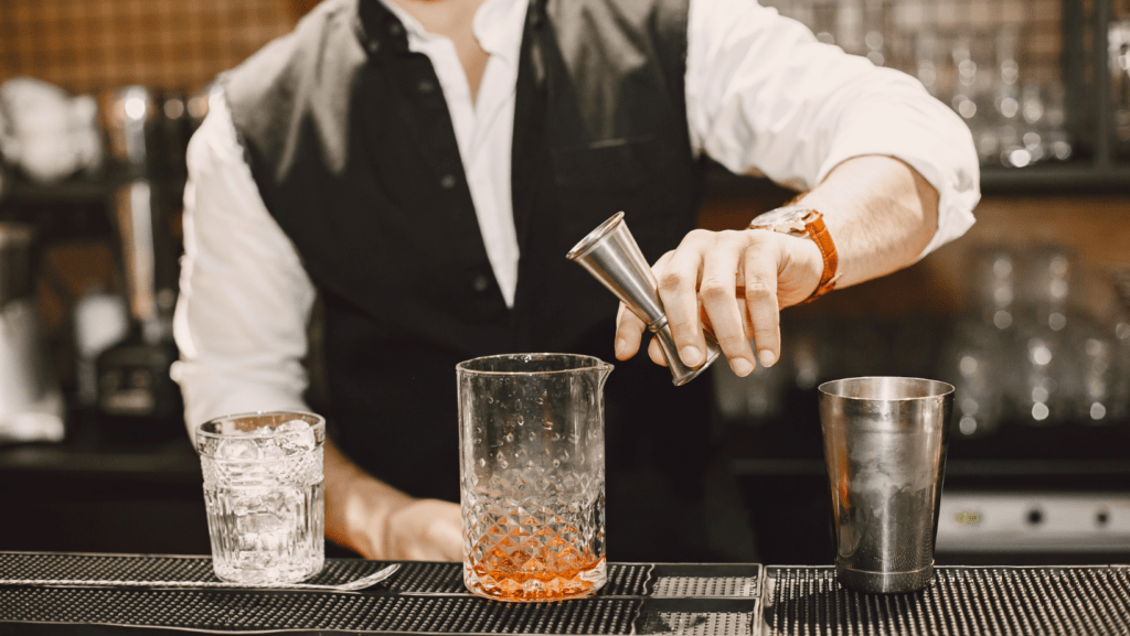 bartender pouring drink